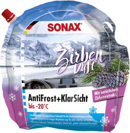 SONAX Antifrost&amp;KlarSicht bis -20&deg;C, 3 Liter Konzentrat Gebinde Zirbe