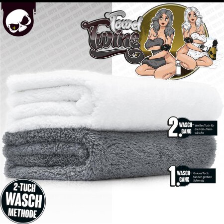 Nuke Guys Towel Twins - Waschtuch Set: 2-Tuch-Waschmethode - 40x60cm, 550GSM