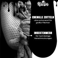 Nuke Guys - 2 Way Wonder -  Chenille - Insektennetz Strap On Waschschwamm schwarz