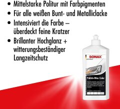 SONAX Polish+Wax Color weiÃŸ 500ml