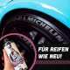 Reifenpflege Set - Nuke Guys Reifengel+ 3er Pack Applikatorschwamm + Edgeless GreyLow Mikrofasertuch grau 380GSM