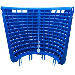 Dirt Lock Scrub Wall System 180 Grad (2-teilig) System Erweiterung Blau