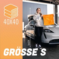 Nuke Guys - Gamma Dryer S - Mikrofaser Trockentuch  - 1400 GSM - orange 40 x 40 cm