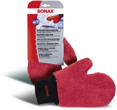 SONAX Microfaser Waschhandschuh Rot