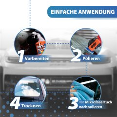 Soft99 Glaco Set - Glasreiniger + Glaco DX 110ml Scheibenversieglung + Zubehör