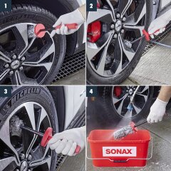 SONAX FelgenBeast 1L + SONAX FelgenBürste + Trockentuch 1000GSM